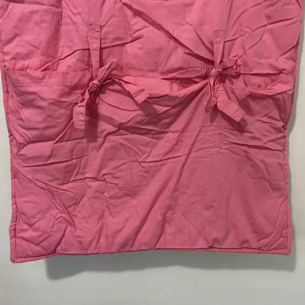 Pottery Barn Teen Pink Standard Pillow Sham Crinkle Puff Pompom Pom Pom Boho